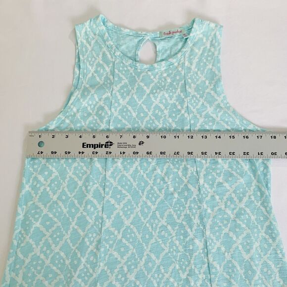 Fresh Produce Dress Women S Blue Aqua Sleeveless Beach Pool Vacation Cotton Midi - Picture 6 of 7